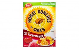 Post Honey Bunches Of Oats Cereal (With Real Tasty Strawberries)  Box  368 grams